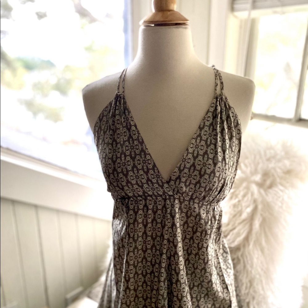 Christopher Dean grey/cream maxi dress